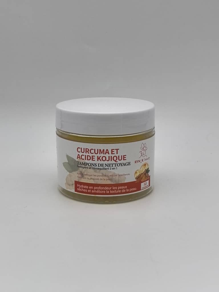 Curcuma et Acide Kojique – Tampons de Nettoyage (50 coussinets)